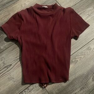 garage t-shirts one black one maroon both open back